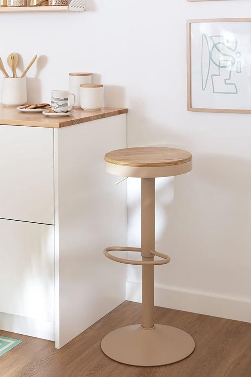 Set van 2 Design Barkrukken met Rugleuning - – 38.5×38.5×80 cm – In - Medahomestore
