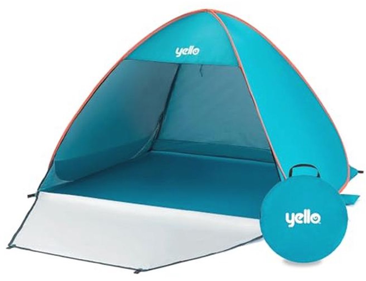 Pop-up strandtent voor 3-4 personen met UPF 50+ UV-bescherming - Eenvoudig op te zetten voor strand, camping en picknick