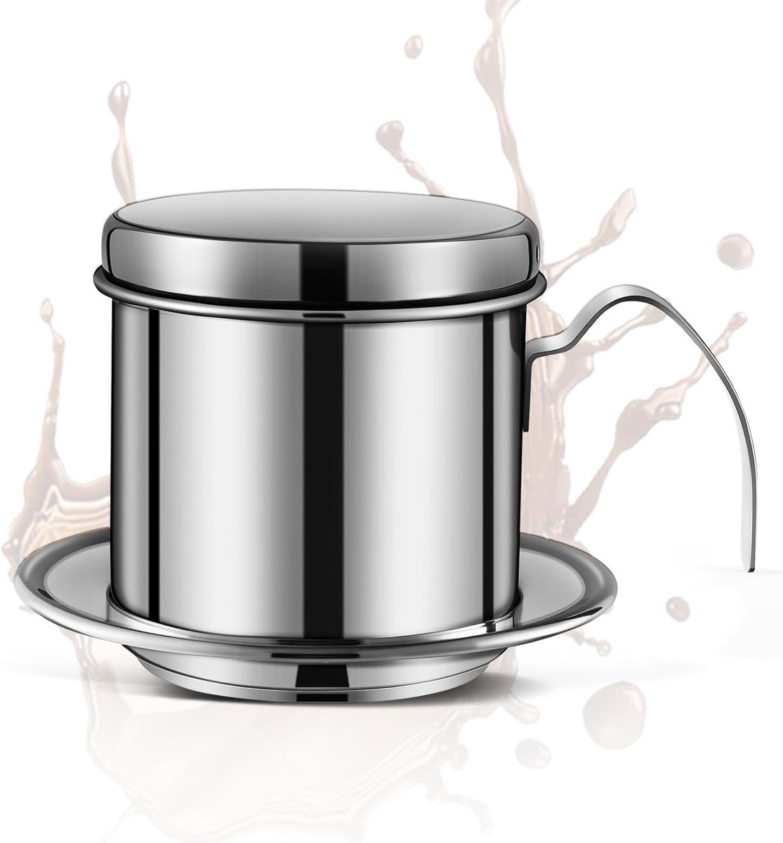 Vietnamese Koffie Maker - Pour Over Permanent RVS koffiefilter - Slow Coffee Maker - Cafetière Drip Gieter - Dripper Koffiemaker - Ideaal Voor Op Reis En Op De Camping