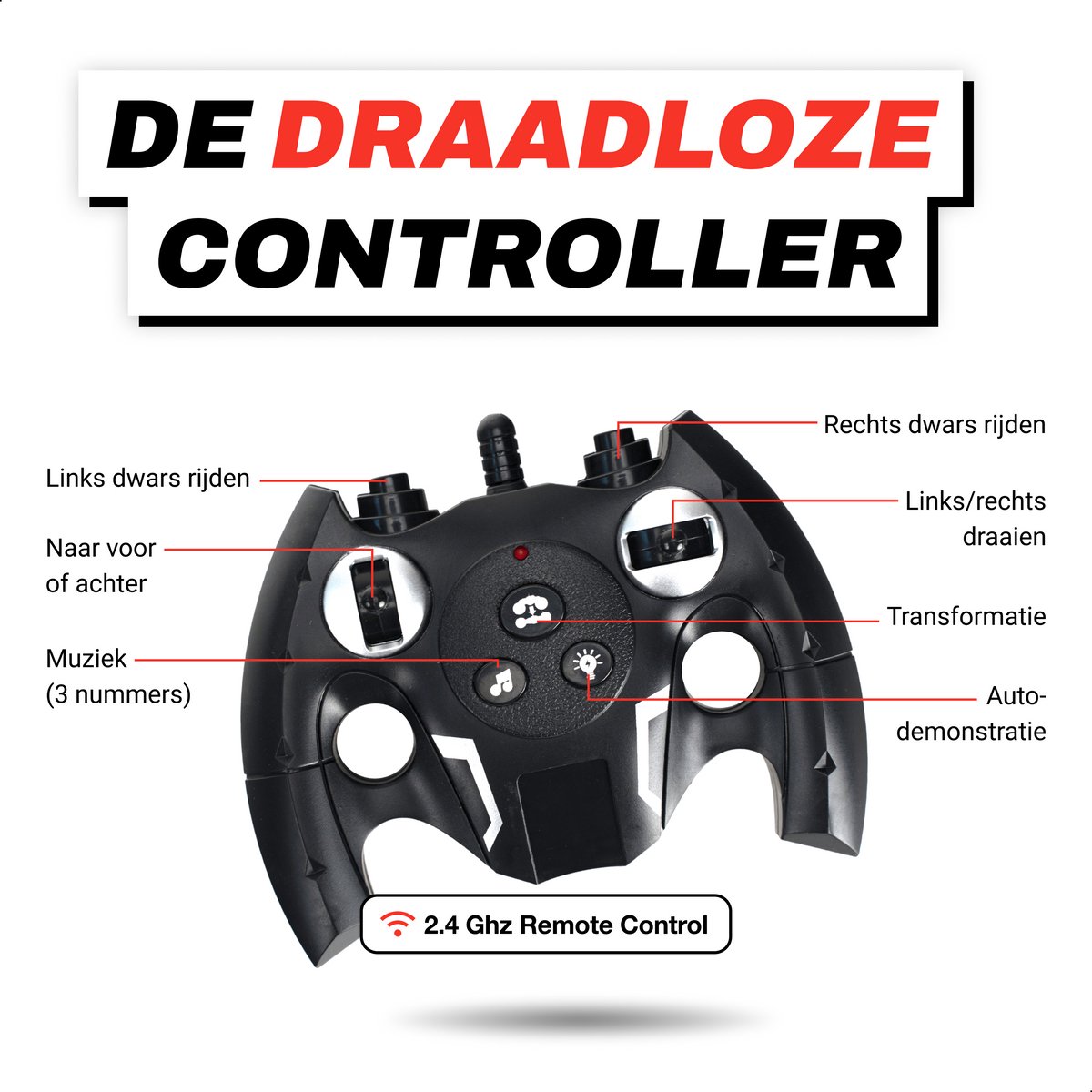 Chéroy RC Stunt Car - Rood - Radiografisch Bestuurbare Stunt Auto - RC Auto - Hyper 4WD Twist - Offroad - Speelgoed voor Binnen en Buiten — afbeelding 12