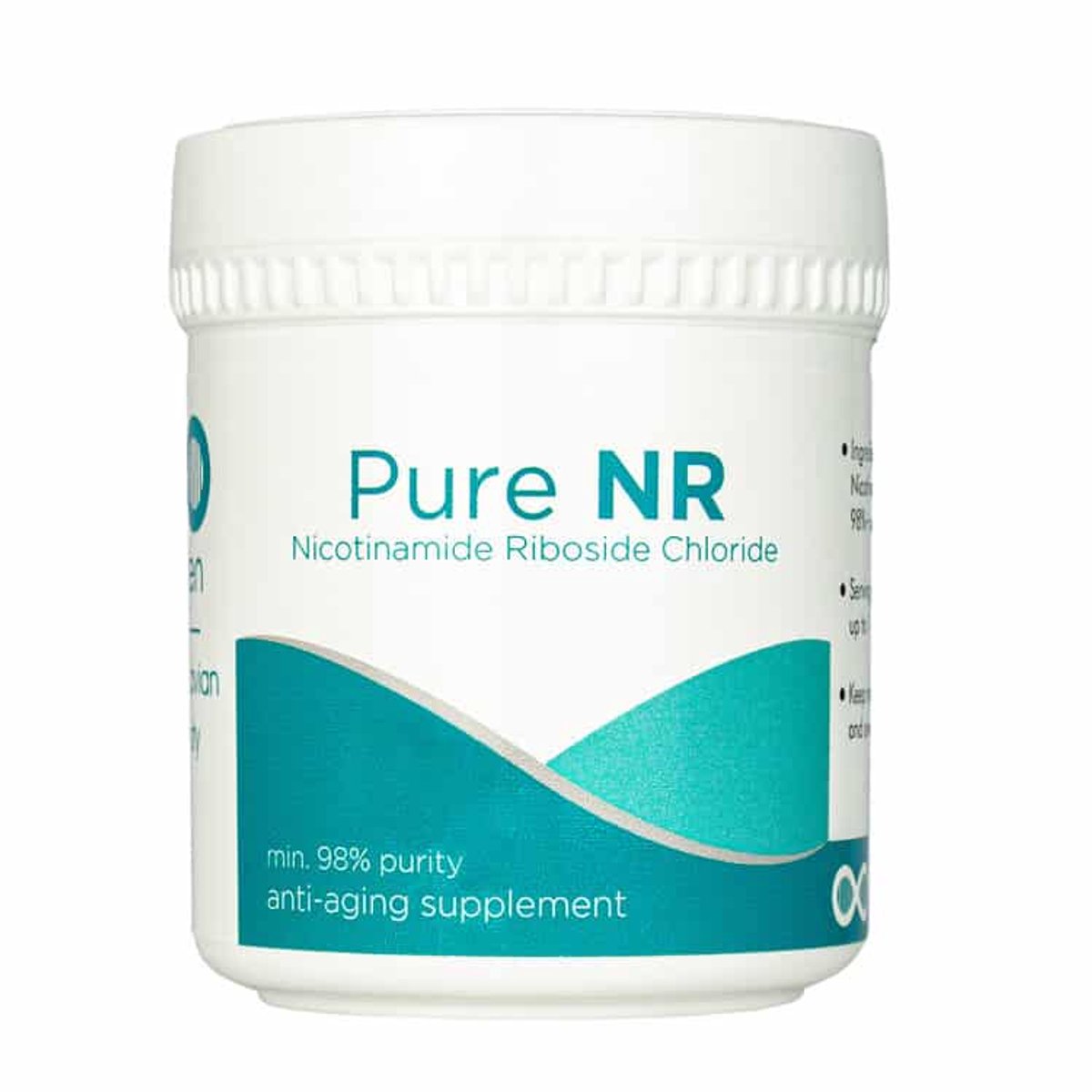 NICOTINAMIDE RIBOSIDE (NR) - NMN alternatief - NAD+ voorloper - - 30 gram pure poeder +98% zuiverheid incl. maatlepel - 60 doseringen van 500mg of 120 van 250mg - onafhankelijk getest - Gemaakt in Europa
