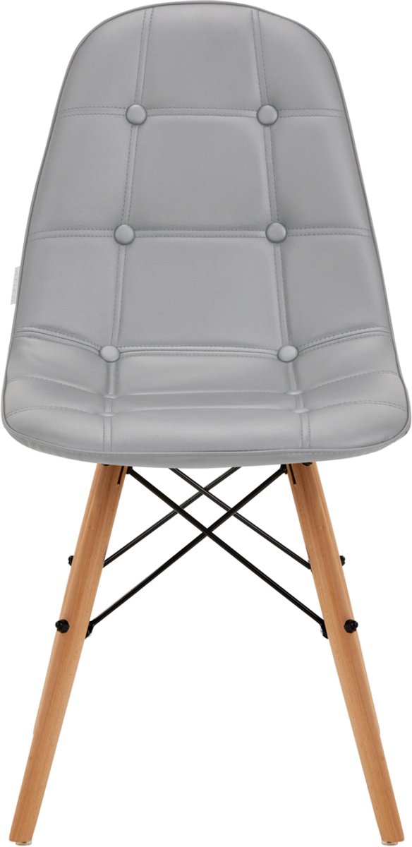4Rico QS-185 – Designstoel – Synthetisch Leer – Beukenhouten Poten – Ergonomisch Ontwerp