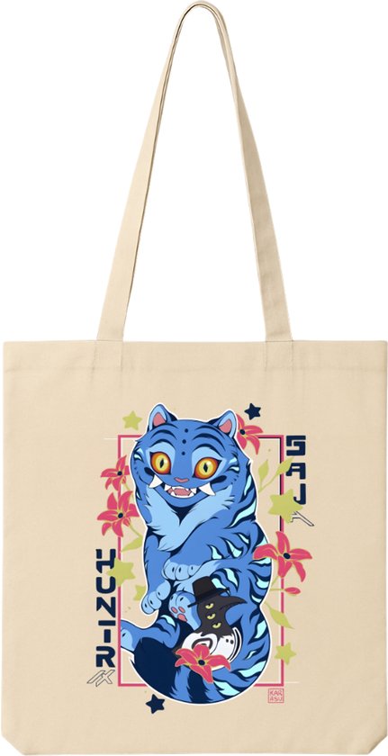 Chasseurs de Demon - Derpy – Sac fourre-tout – Shopping K-pop – Beige – Katoen durable – K-pop – Sac de courses