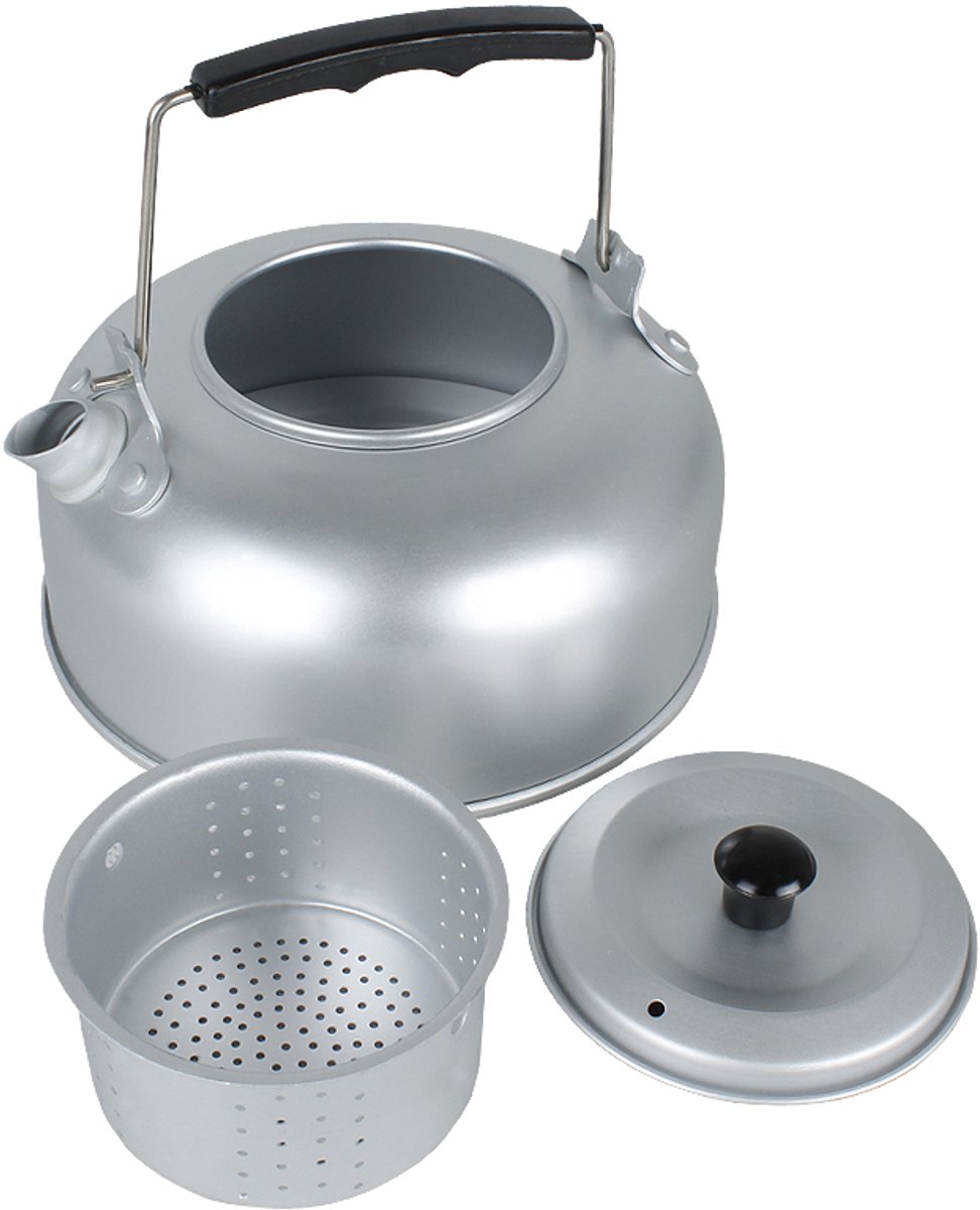 Mil-Tec Aluminium Reiswaterkoker 0,8L met Zeef voor Kamperen