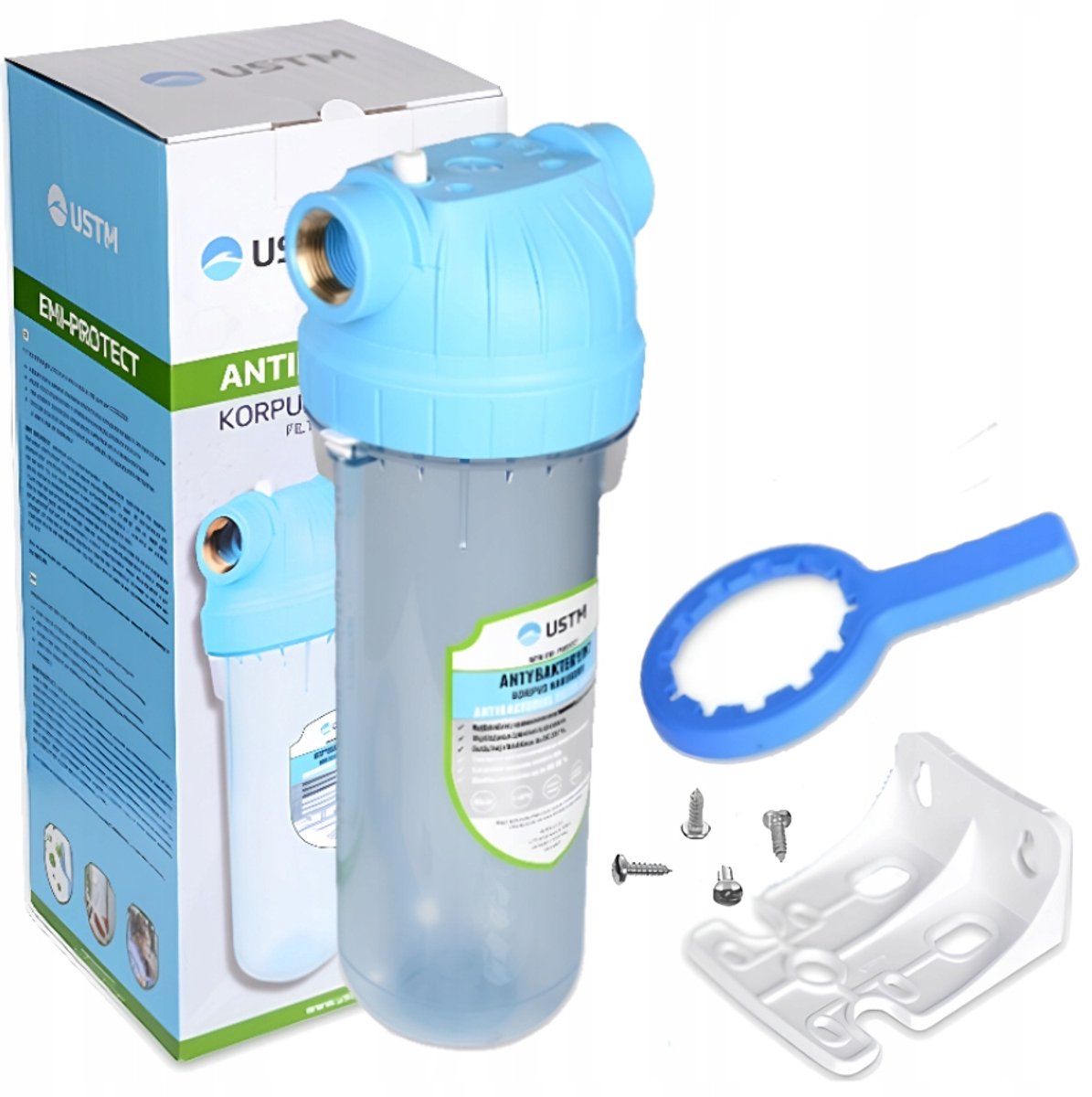 Antibacteriële Waterfilter Behuizing 1'' GW 10'' UST-M met Zink