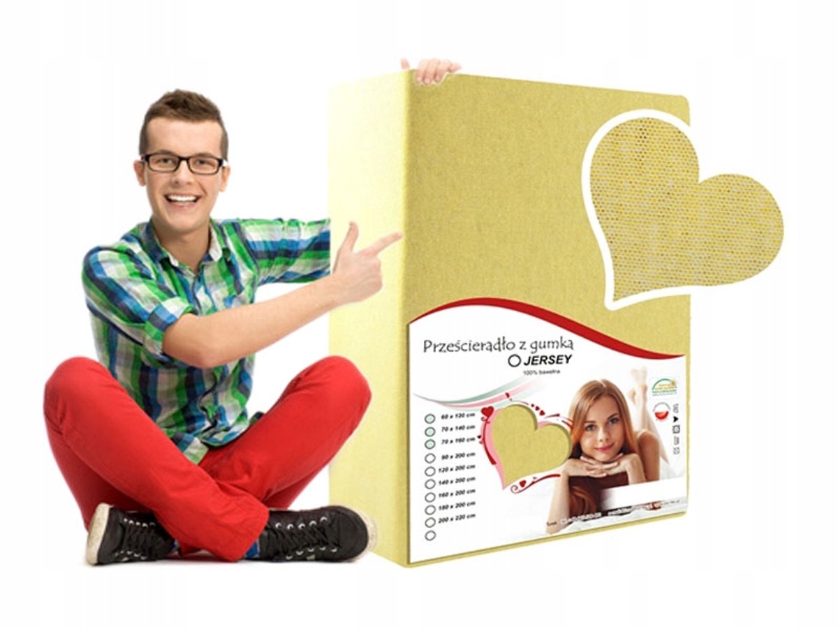 Jersey hoeslaken met elastiek 80x190 cm, zacht en duurzaam