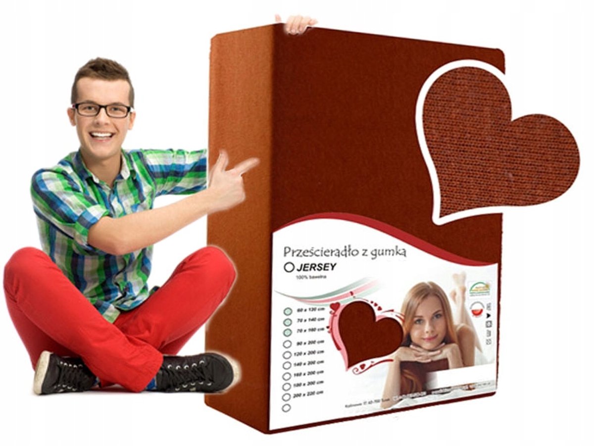 Jersey Hoeslaken Bruin 90x180 cm met Elastiek - Zacht & Duurzaam