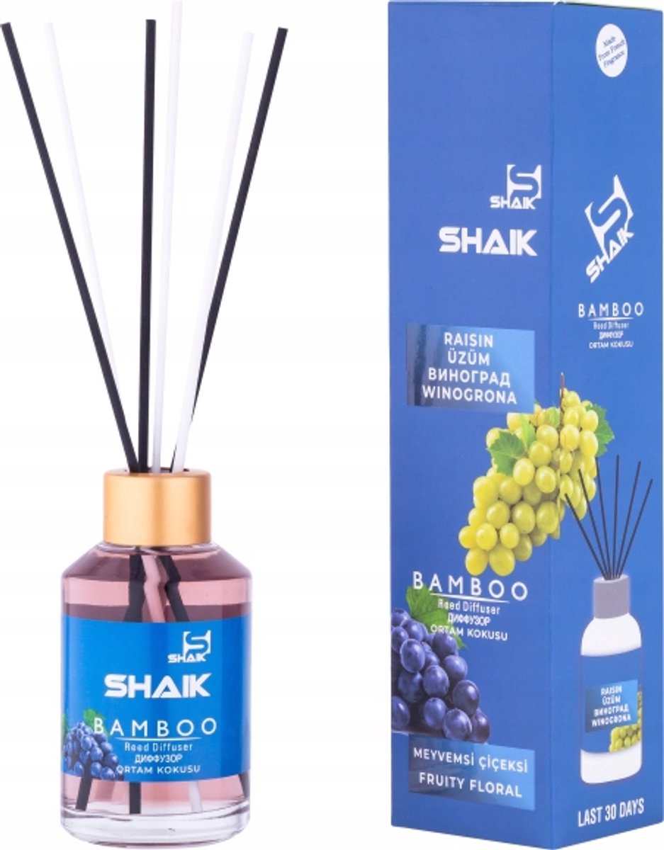 Shaik Druiven Fruity Floral Geur Diffuser 115ml Bamboe Stokjes