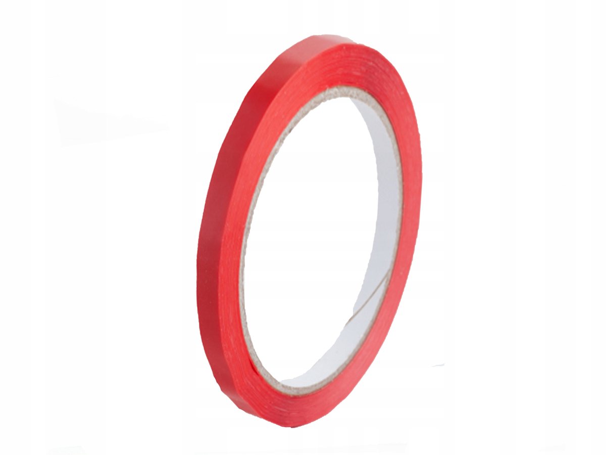 Rode Verpakkingstape 9mm x 60m voor Voedselverpakking - 1 Rol