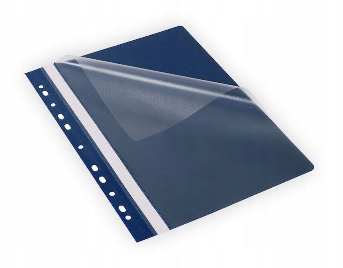 Bantex A4 map met metalen klem, marineblauw
