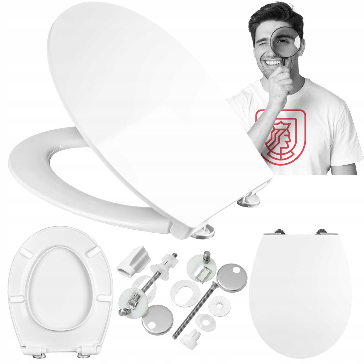 Duroplast toiletbril met softclose, antibacterieel en snelle montage