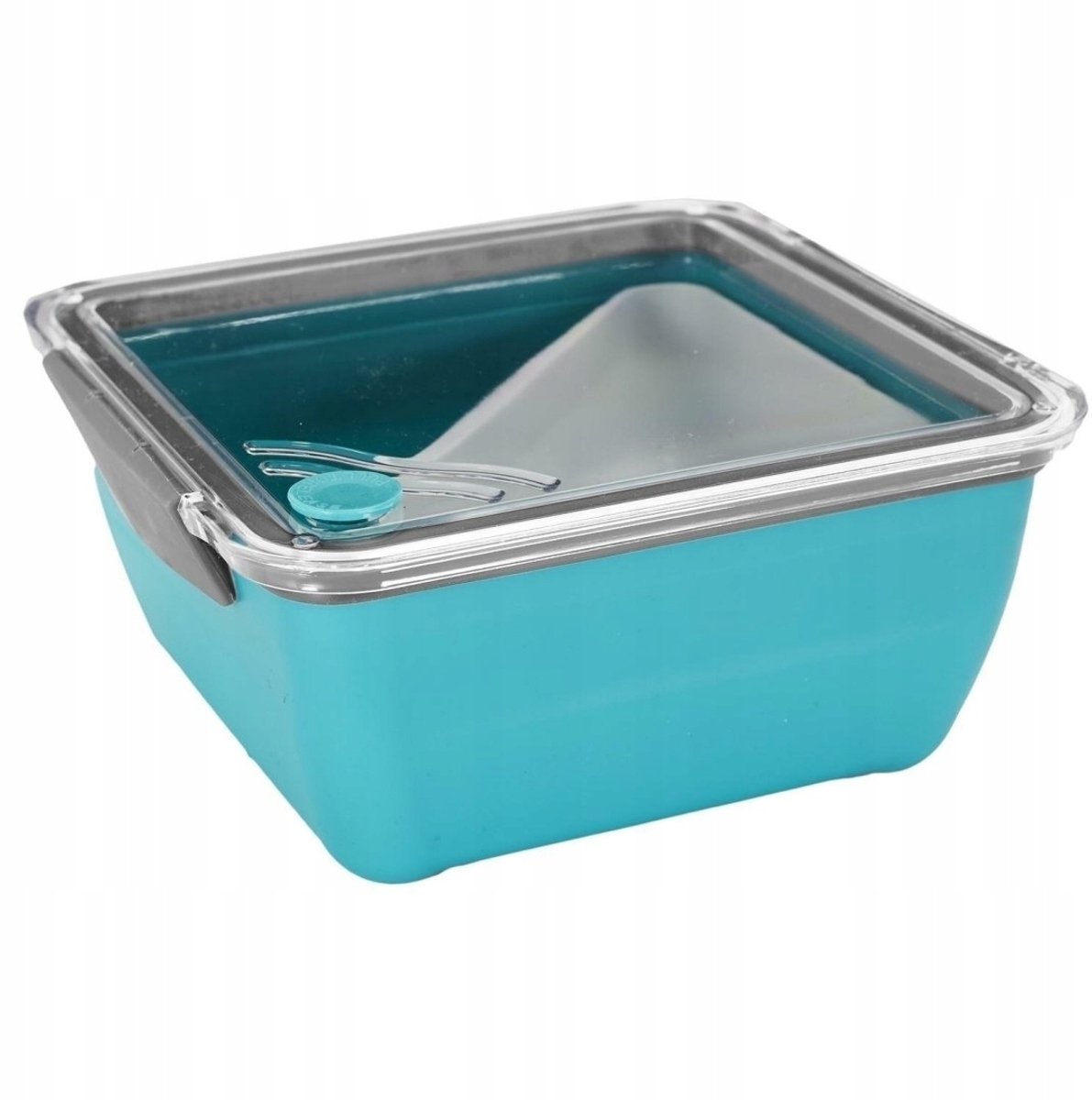 Lunchbox met 2,6L inhoud en vork, lichtblauw
