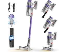 TurboTronic CF7 Draadloze Steelstofzuiger met Handstofzuiger - Hoge Zuikracht - Kruimeldief - Paars