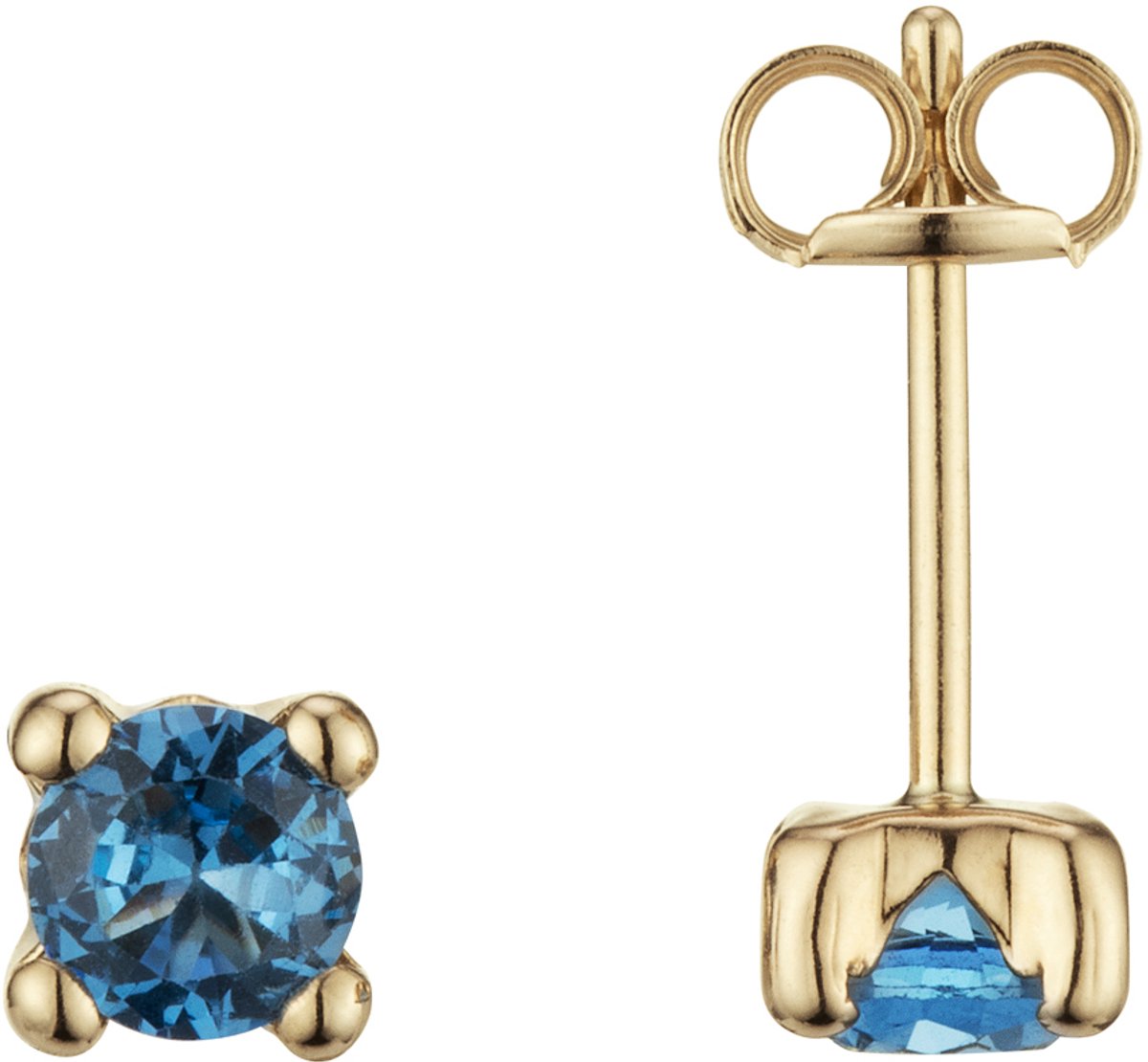 Glow 206.1644.00 Dames Oorbellen - Oorknopjes - Sieraad - 14 Karaat Goud - 4 mm lang