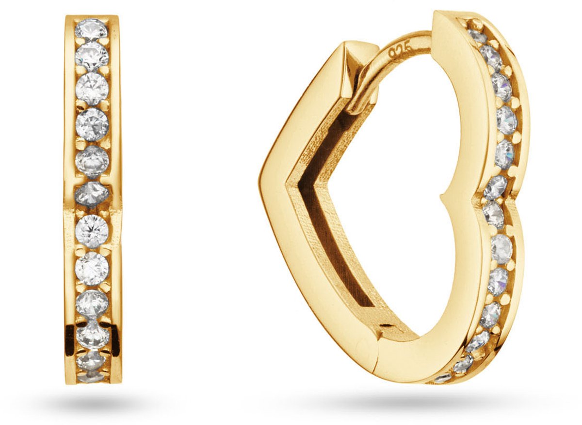 Klapoorringen Hart CZ S 925GP