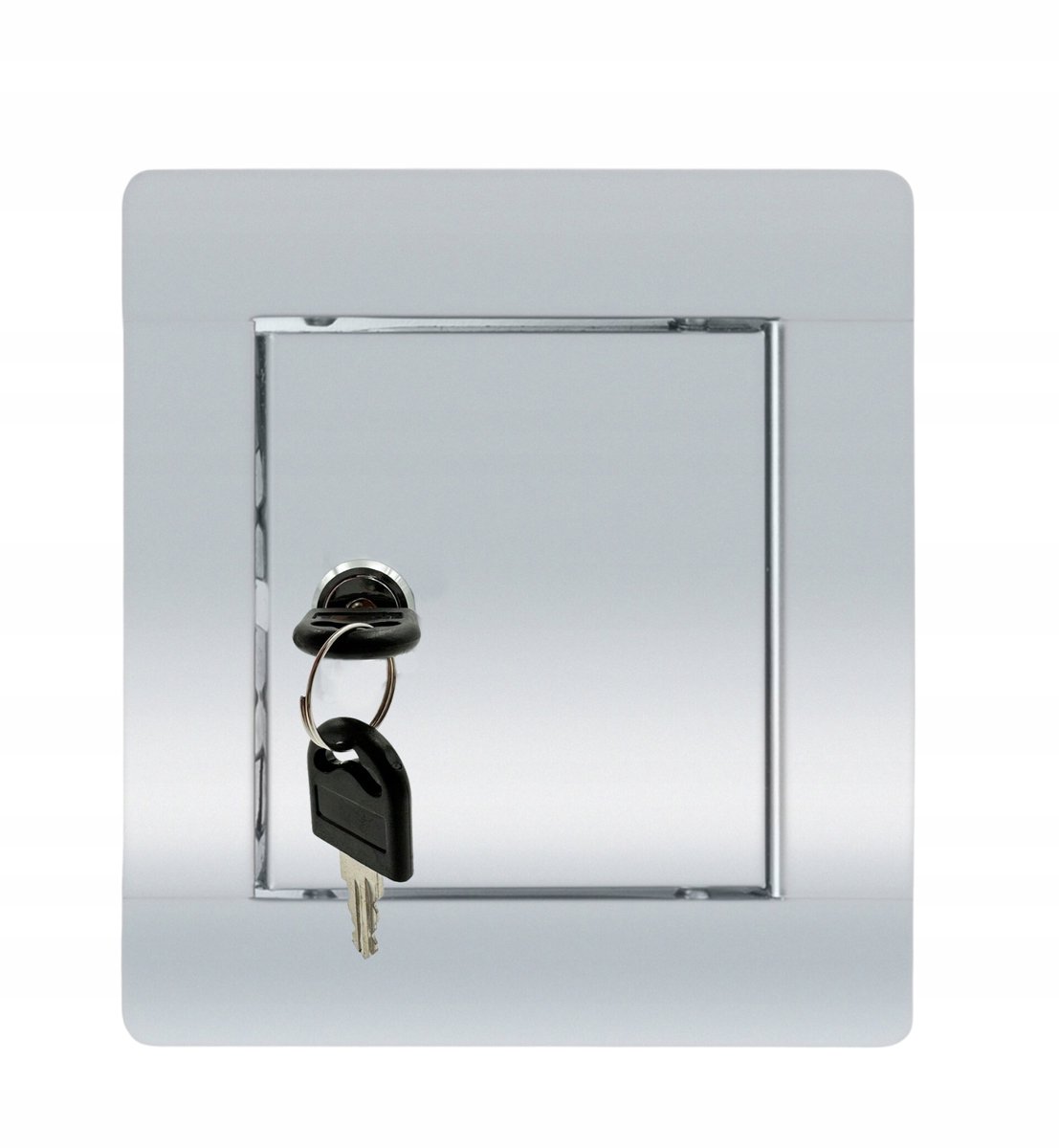 Merkloos Metalen Luik 10x10cm, Roestvrij Staal, Afsluitbaar met Sleutel