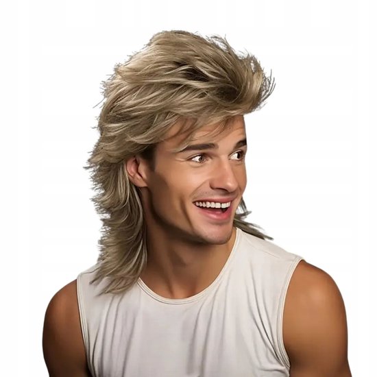 Perruque Blonde Platine Années 80 Smiffys – Cheveux Bouclés Longs Avec Banane, Déguisement Iconique