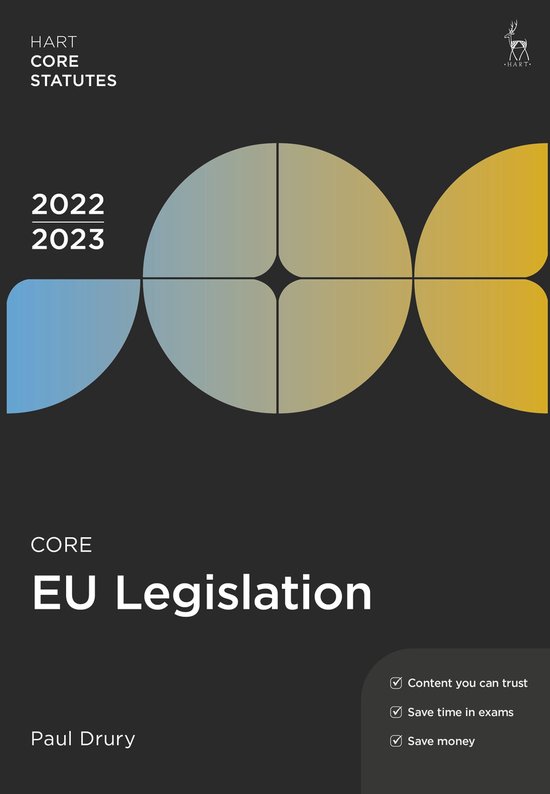 Hart Core Statutes - Core EU Legislation 2022-23 - cover