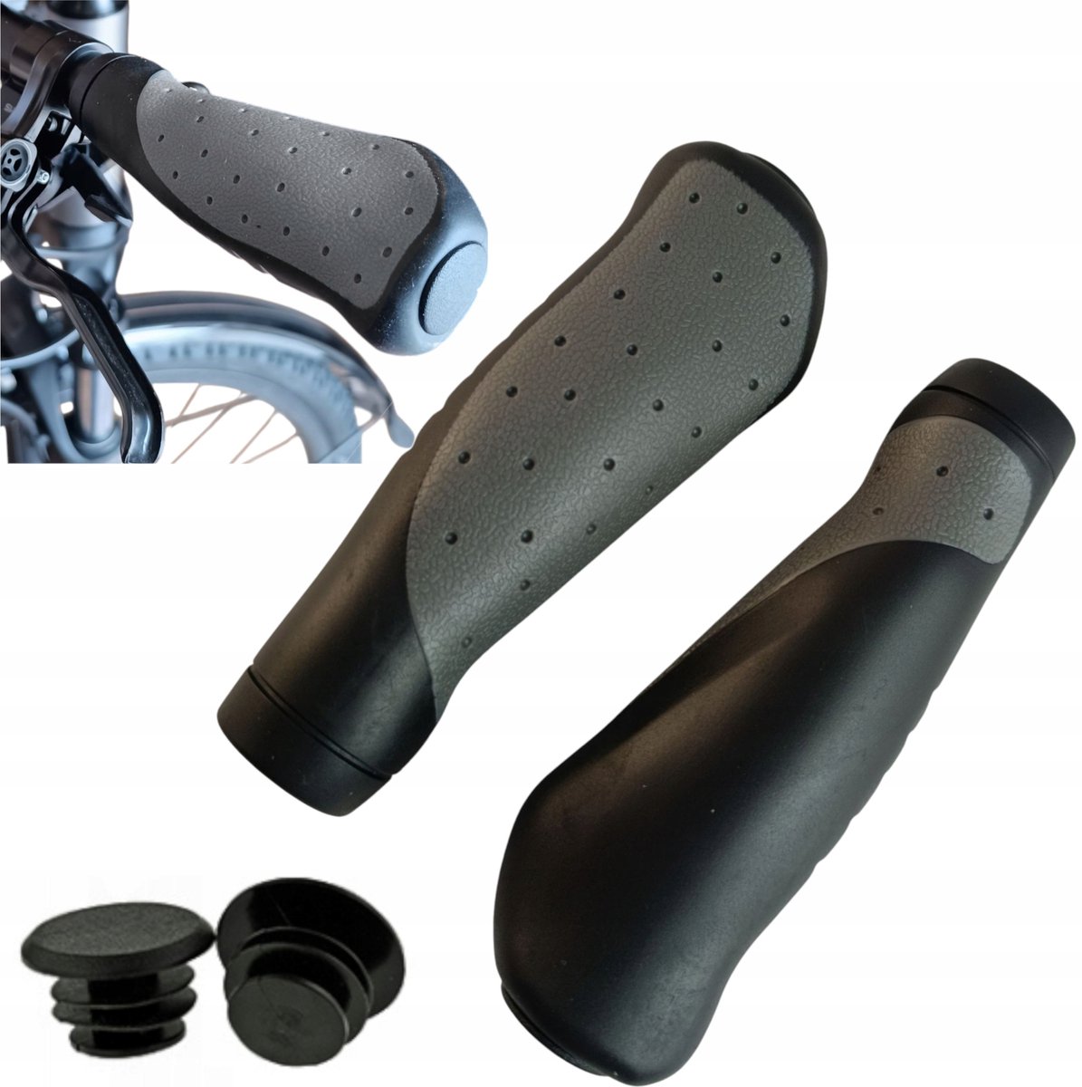Ergonomische Gel Fietsstuurhandvatten 22,2x135 mm - Comfort & Grip