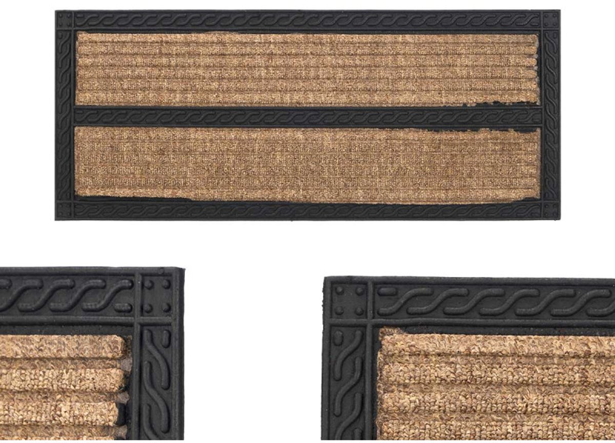 Smalle Deurmat Kokos - Deurmat voor Binnen en Buiten - Klassiek/Modern - Kokosmat - 60x25 cm