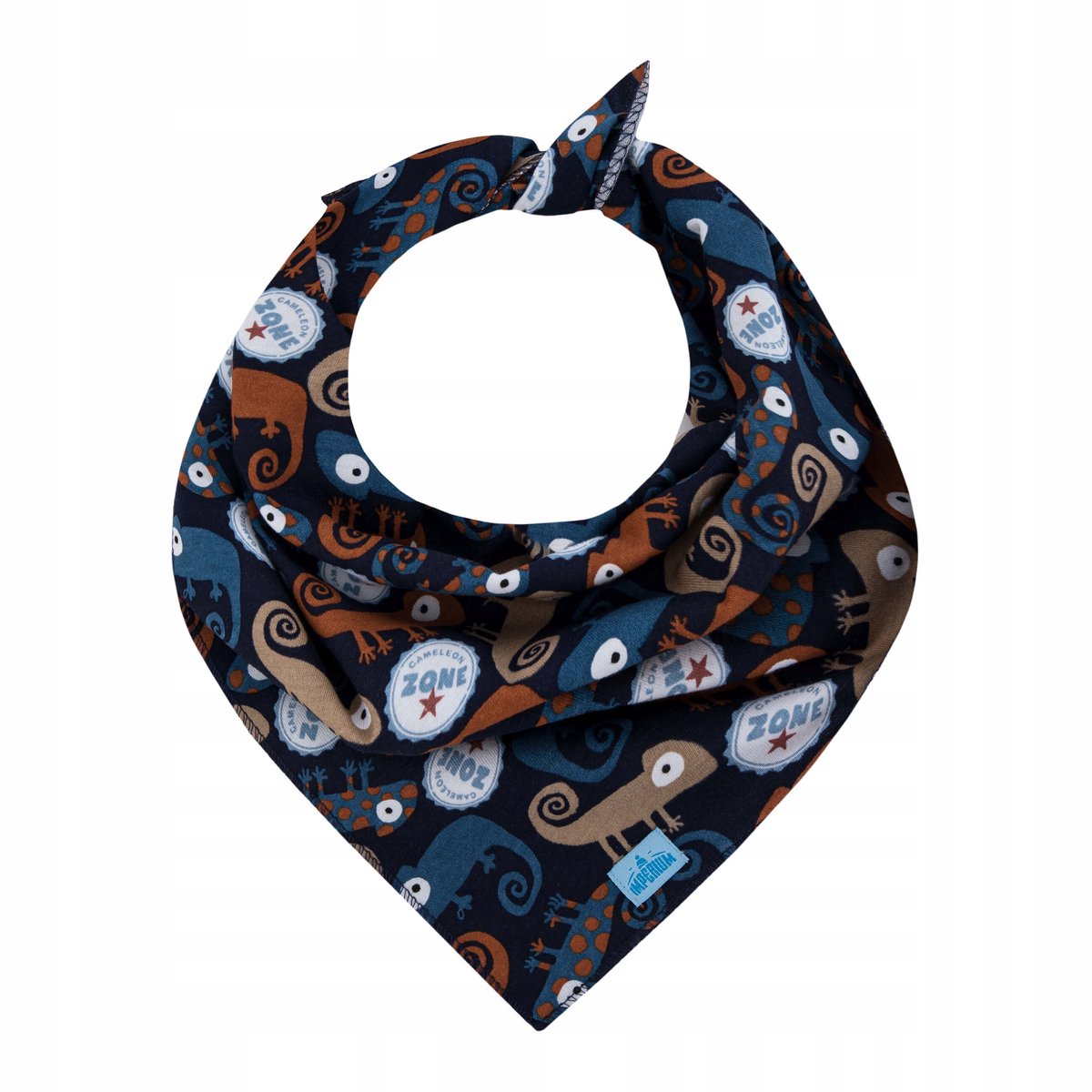 Bandana Sjaaltje Kameleon Blauw Katoen 2 mnd - 9 jaar