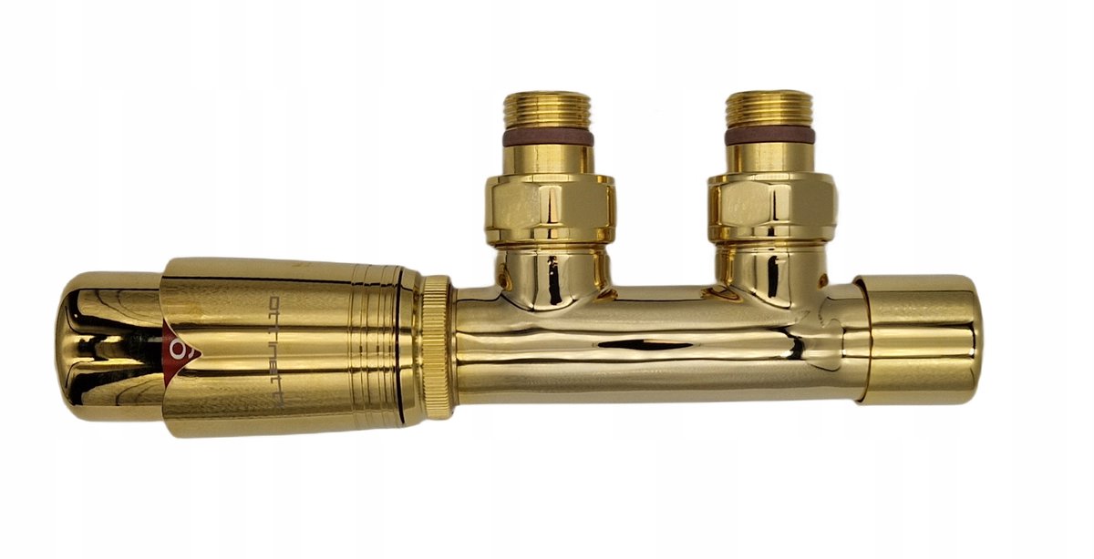 Duoplex Twins Gouden Radiatorafsluiter Set PEX