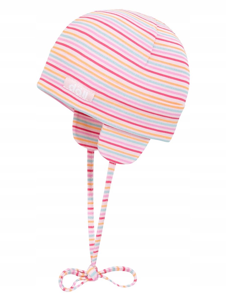 Doll Baby Muts Roze Gestreept Maat 41 - Katoen