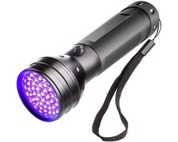 DEGG® – UV Zaklamp 51 LED – Inclusief Batterijen – Krachtige Blacklight 395 nm – Detecteert Urine, Vlekken, Huisdieren, Vals Geld & Mineralen – Stevige Aluminium Behuizing – Direct Klaar voor Gebruik