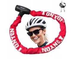 TONYON Fietsketting 120cm Rood - Sterke Fietslot TY715