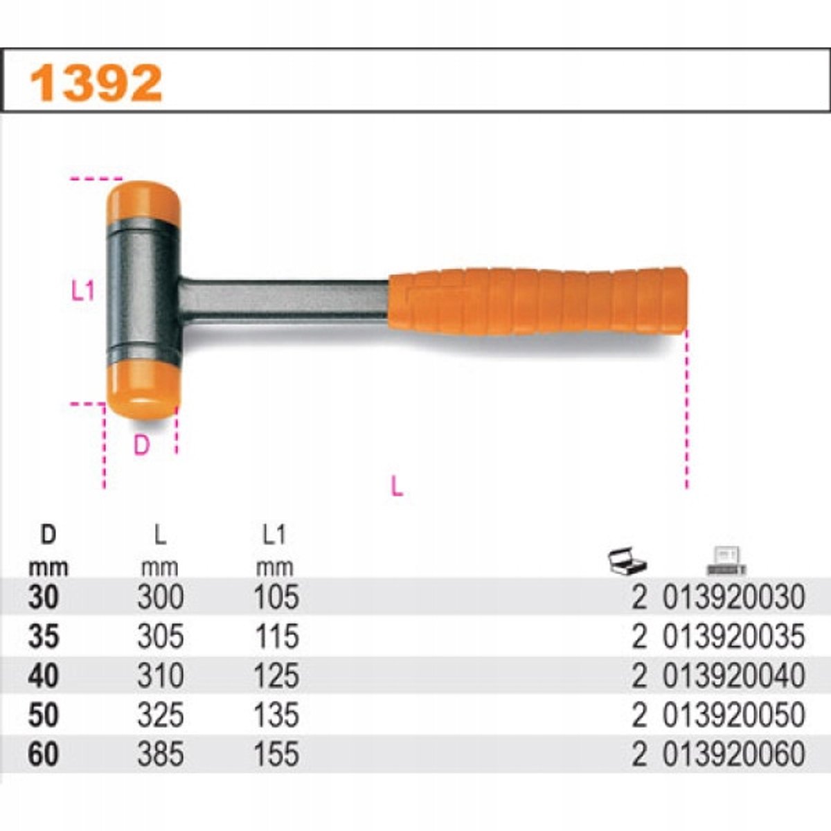 Beta 1392/30 Hamer 30mm - Trillingsvrij
