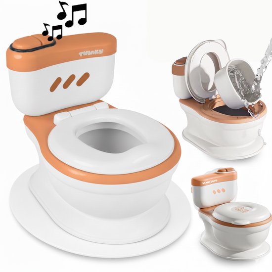 Twinky® Plaspotje – 3-in-1 Toilettrainer met Muziek & Flush knop