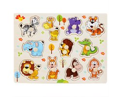 Dieren houten puzzels voor kinderen 1-3 jaar