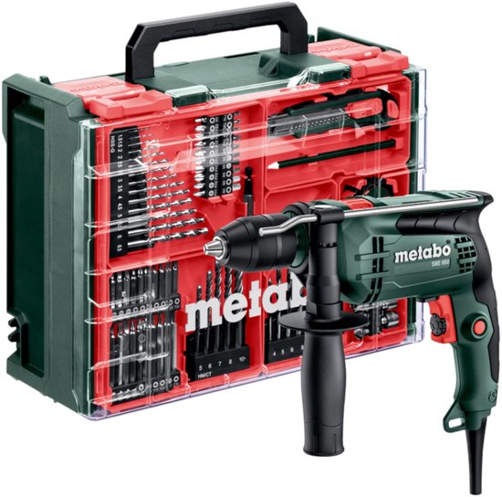 Metabo SB 650 set klopboormachine 650 W 10 Nm + 78-delige accessoire set ( 600742710 )