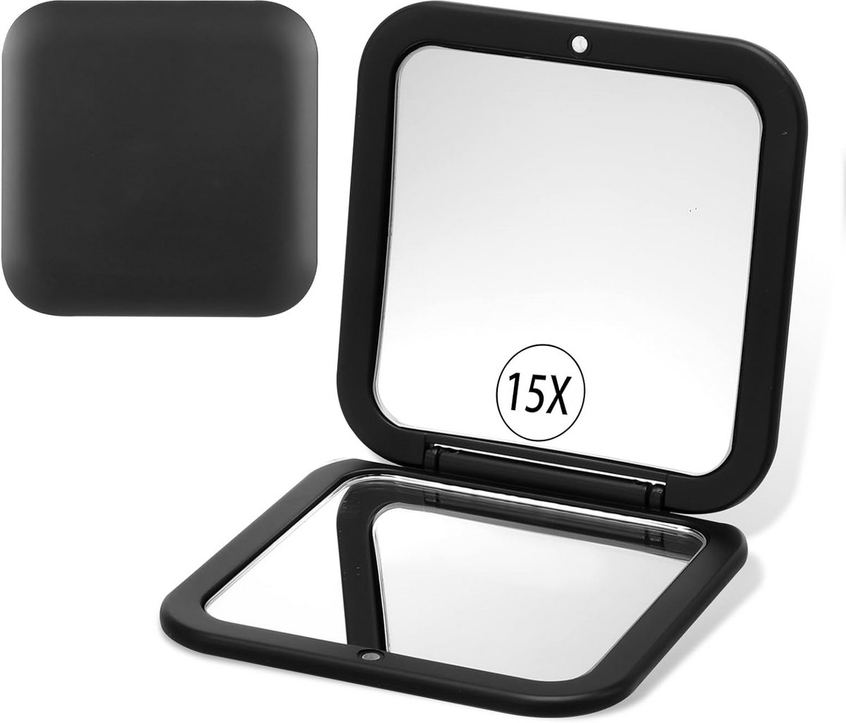 Reisspiegel met 15x Vergroting - Compacte en Draagbare Make-up Spiegel