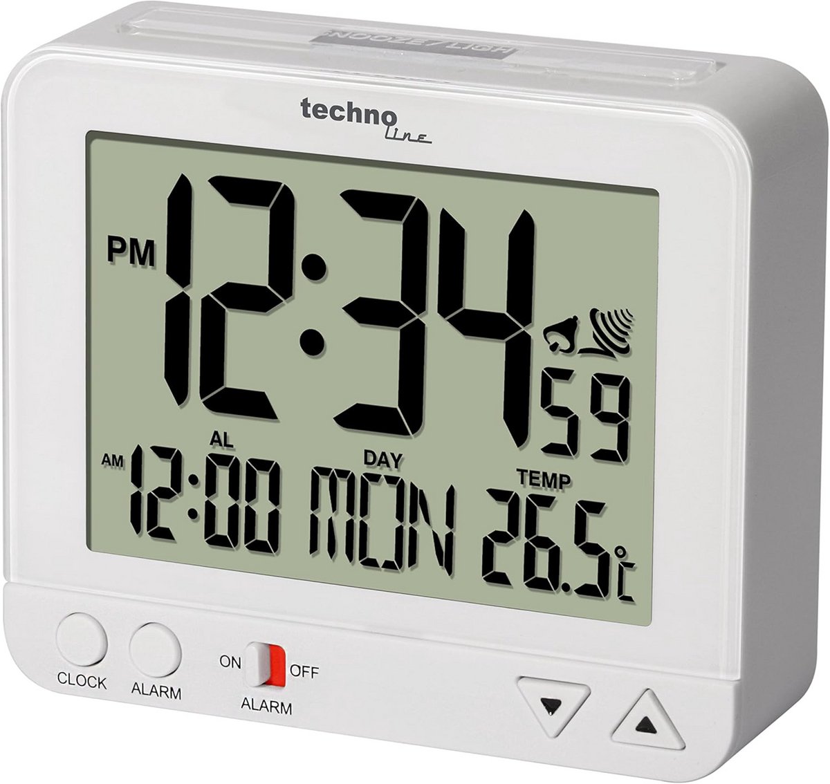 Digitale Funkwecker met Temperatuurdisplay en Nachtlicht