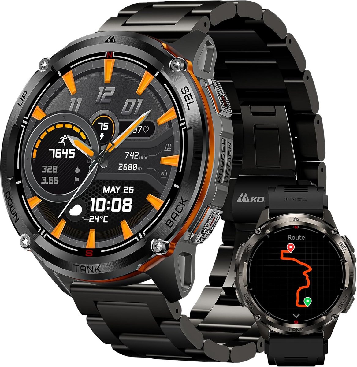 Slanke Smartwatch met Lange Batterijduur en Sportfuncties