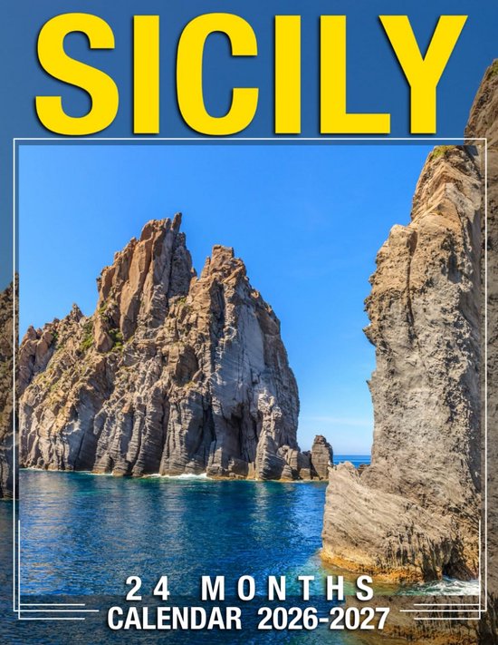 Foto: 24 maanden kalender 2026 2027 ruime planner met mooie siciliaanse landschappen
