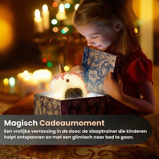 Luvonic® Slaaptrainer - Kinderwekker - Nachtlamp en Wekker - Kindvriendelijke Slaapwekker - Slaaptrainer met Led en Geluid - White Noise - 8 Verschillende Kleuren - Kind/Peuter/Kleuter - Eenhoorn van Luvonic — afbeelding 3