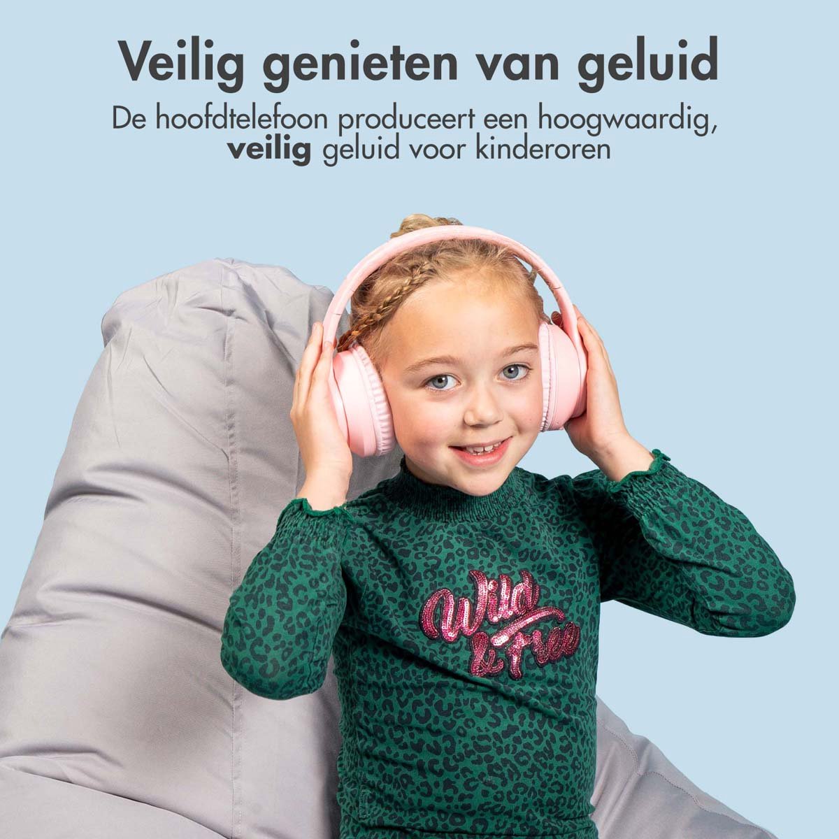 imoshion Kinder Koptelefoon Bluetooth Draadloos Lichtroze - afbeelding 3