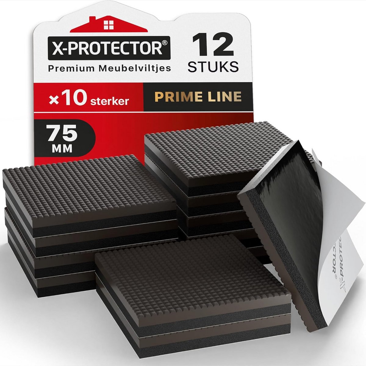 Niet-slip Meubel Pads - Premium 12 Stuks 75mm - Zitpoten Beschermers - Rubber Vloer Beschermers - Ideale Oplossing Voor Meubels