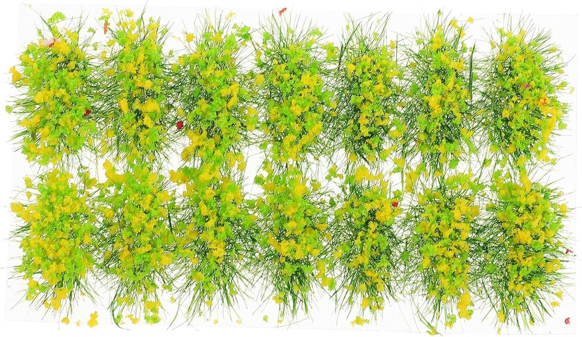 VVGoods - Zelfklevende Bloemenmix Set voor Modelbouw Landschap - Statische Grasvezels - Modelspoorwegen Diorama Accessoires - Zomer Decoratie Bouwmodel Accessoires