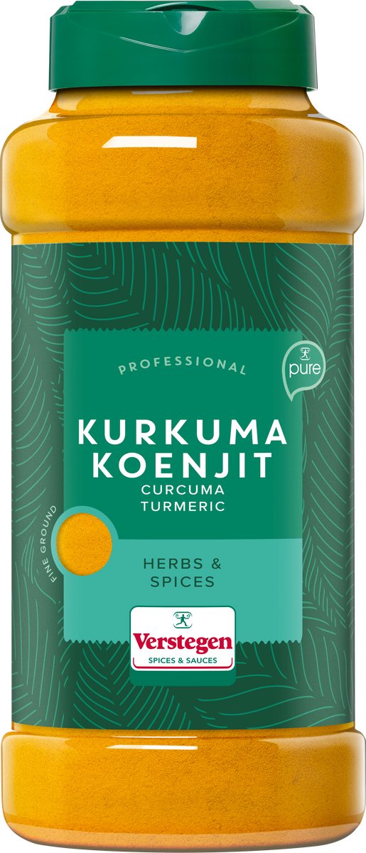 Verstegen - Kurkuma Koenjit gemalen - Pure - Strooibus large - Kruiden & specerijen - 155g