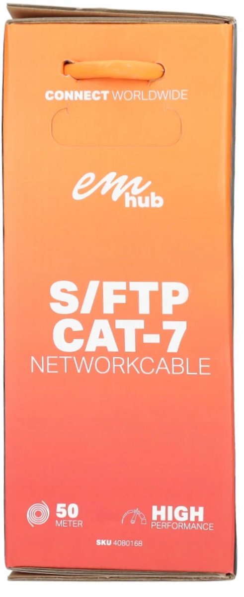 EMhub Cat7 S/FTP netwerkkabel 50 meter oranje