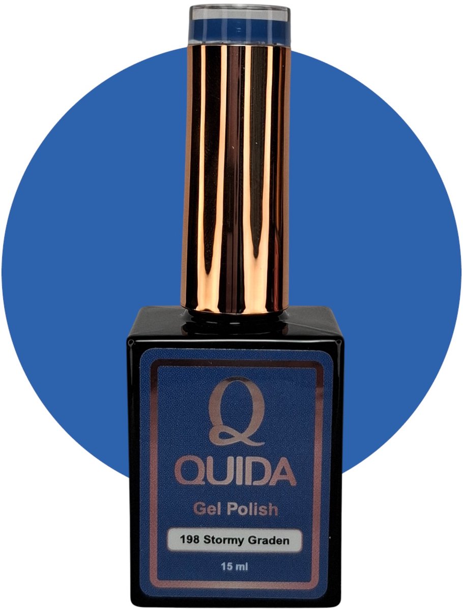 Quida Gelpolish #198 Stormy Graden blauw 15ml