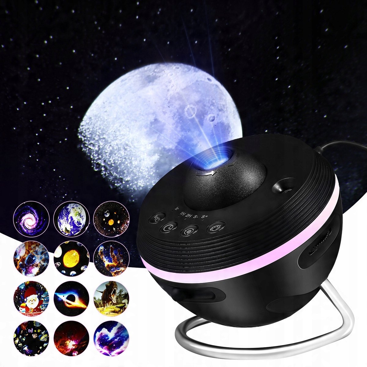 Planetarium Projector - 4K Sterrenhemel Projectie met 13 Schijven (Inclusief Meteoren) - Sfeervolle Nachtlamp voor Slaapkamer en Woonkamer – foto 6