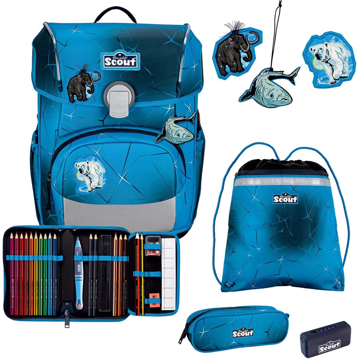 Scout Neo Exklusiv Safety Light Schooltas set 5-delig