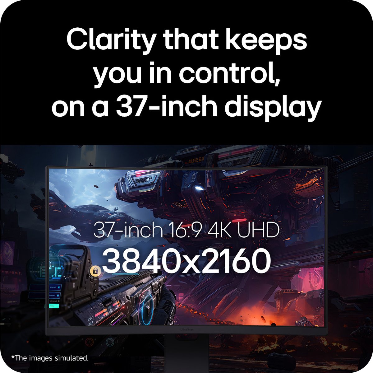 LG UltraGear 37G800A-B Curved Gaming Monitor 4K UHD 165Hz - afbeelding 3