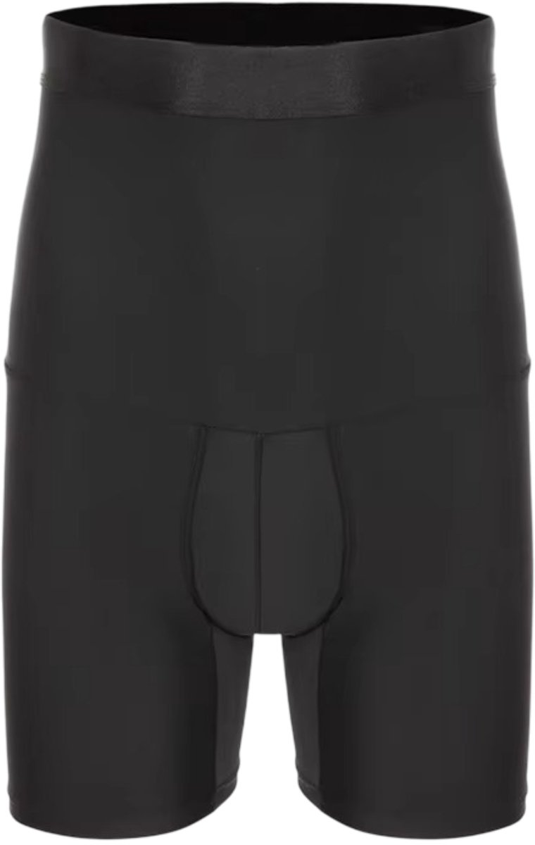 Vivva - Afslankende Taillevormer - Shapewear Mannen - Corrigerend Ondergoed - Buik Platter - Hoge Taille - Open Gulp - Zwart - Maat S - CORFITMAN