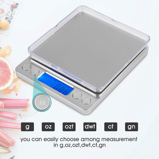 Balance De Cuisine Numérique KAL-Capacité 10 Kg/1 G,rechargeable USB,écran LCD,fonction Tare