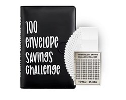 Innovaland - Spaarmap - Met 100 enveloppen + Spaarkaart - Budget Planner - Spaarmapje Geld Met Doel - Spaarboekje - 100 Envelopen Challenge - Budgetplanners - Studenten - Gezin - Thuis